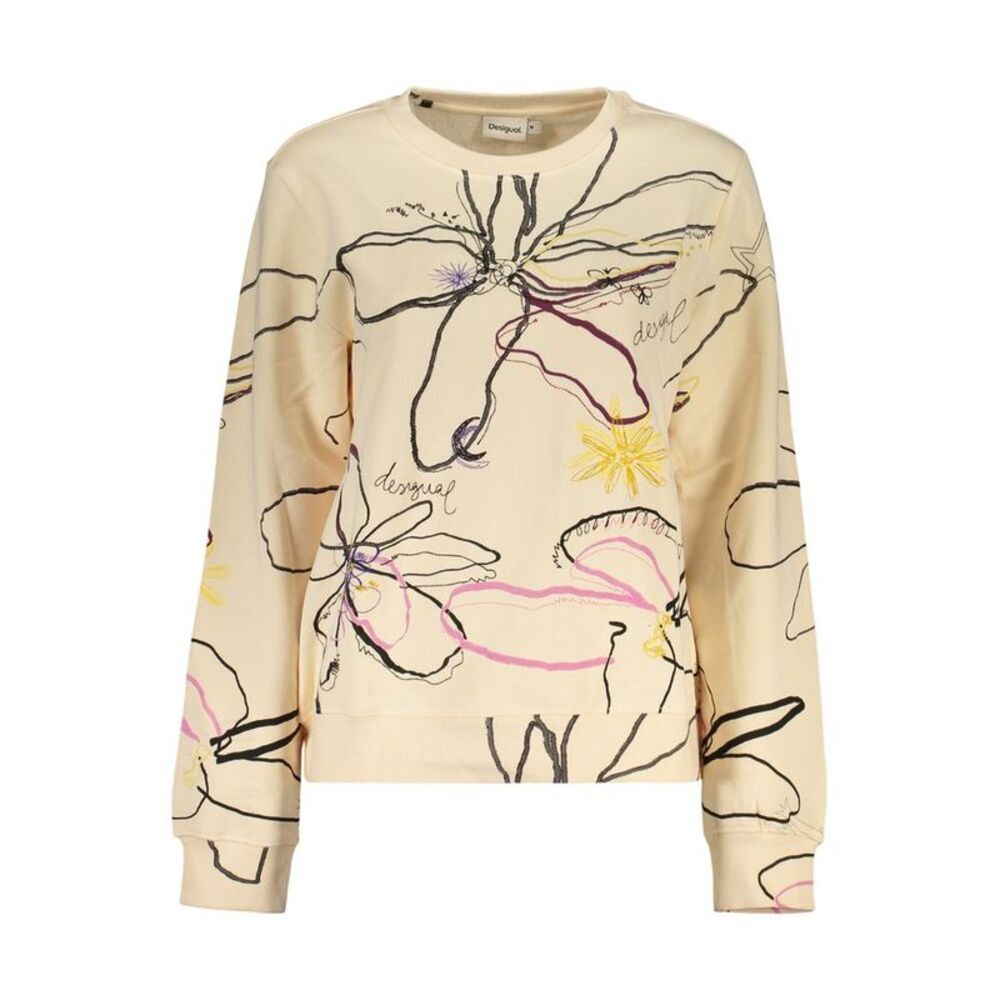 Desigual Pink Cotton Women Women's Sweatshirt